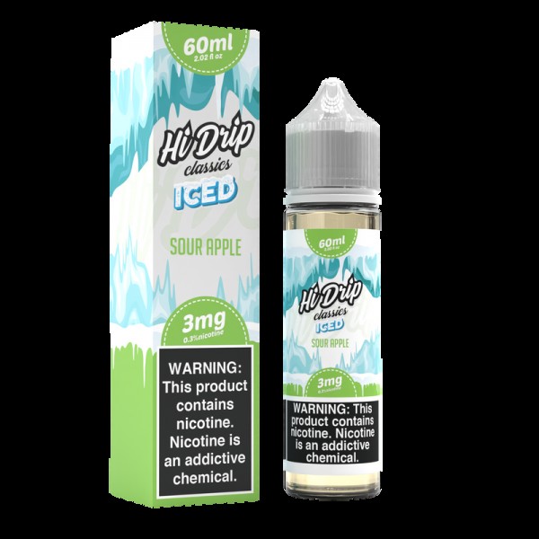 Sour Apple Iced 60ml Vape Juice - Hi Drip