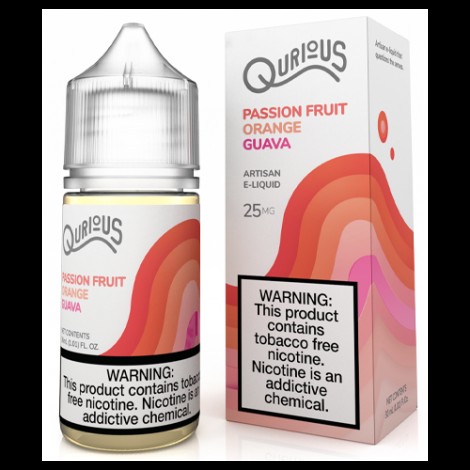 Qurious Salts Passion Fruit Orange Guava 30ml Synthetic Nic Salt Vape Juice