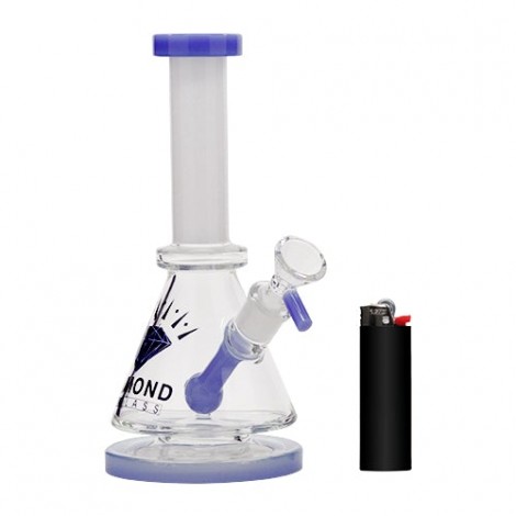 Diamond Glass 5" Triangular Mini Beaker Bong Default Title