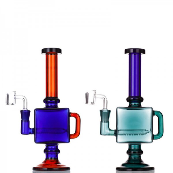 9.5" Square Recycler Dab Rig (Full Color)