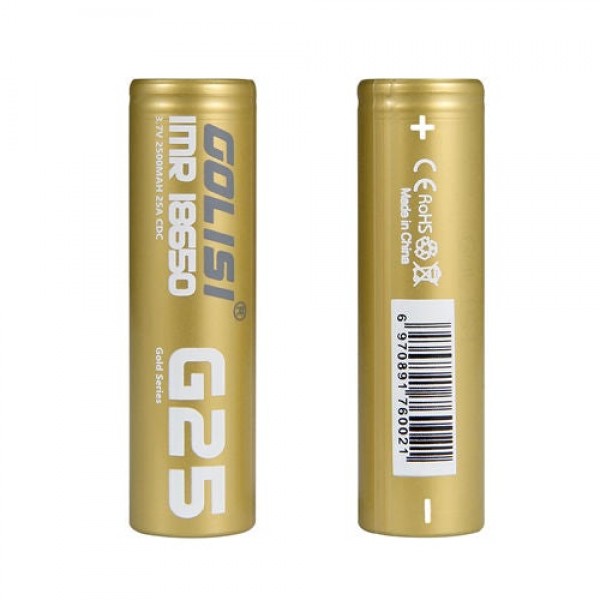 Golisi IMR G25 18650 20A-2500mAh Battery ...