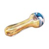 Fumed Handmade Glass Spoon Pipe w- Wig-Wag Accents