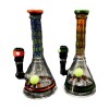 8.5" Fumed Handmade Glass Bong w- Mini Showerhead Perc