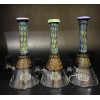 8" Handmade Glass Beaker Bong w- Fumed Accents