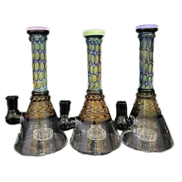 8" Handmade Glass Beaker Bong w- ...