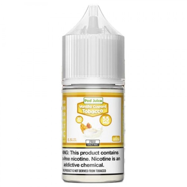 Pod Juice Vanilla Custard Tobacco (VCT) TF 30ml Nic Salt Vape Juice